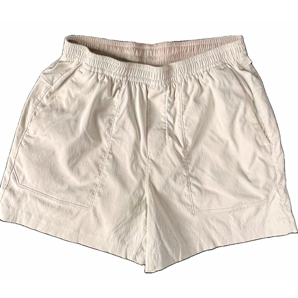 Lululemon Men's Beige Athletic Shorts M 6" Inseam Drawstring Pockets Solid